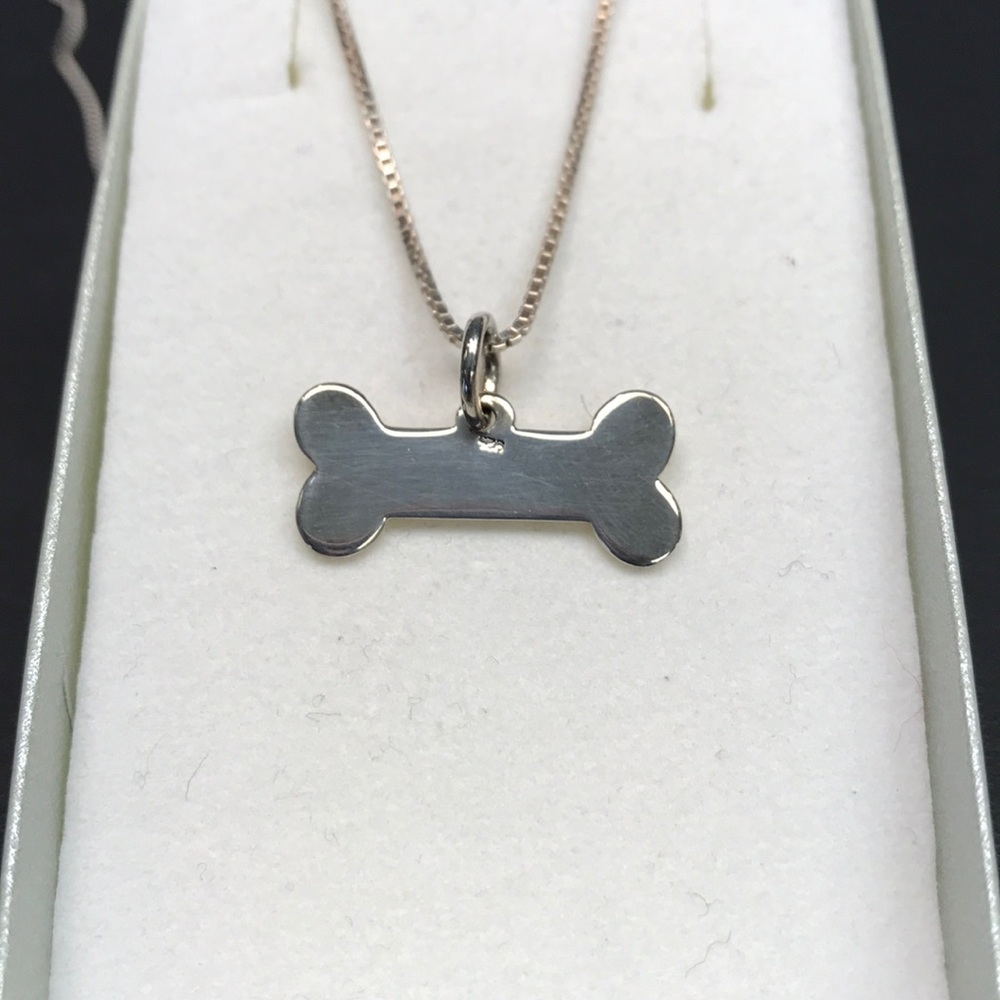 STERLING SILVER DOG BONE PENDANT RETAIL 84.00 NWT - Picture 4 of 4